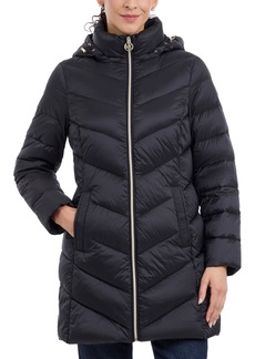 Michael Michael Kors Women's Hooded Packable Down Puffer Coat, Created for Macy's - Black