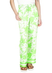 Michael Michael Kors Petite Palm-Print Lush Pull-On Pants - Green Apple