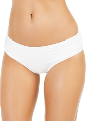 Michael Michael Kors Shirred Bikini Bottoms - White