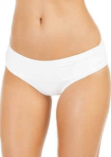 Michael Michael Kors Shirred Bikini Bottoms - White