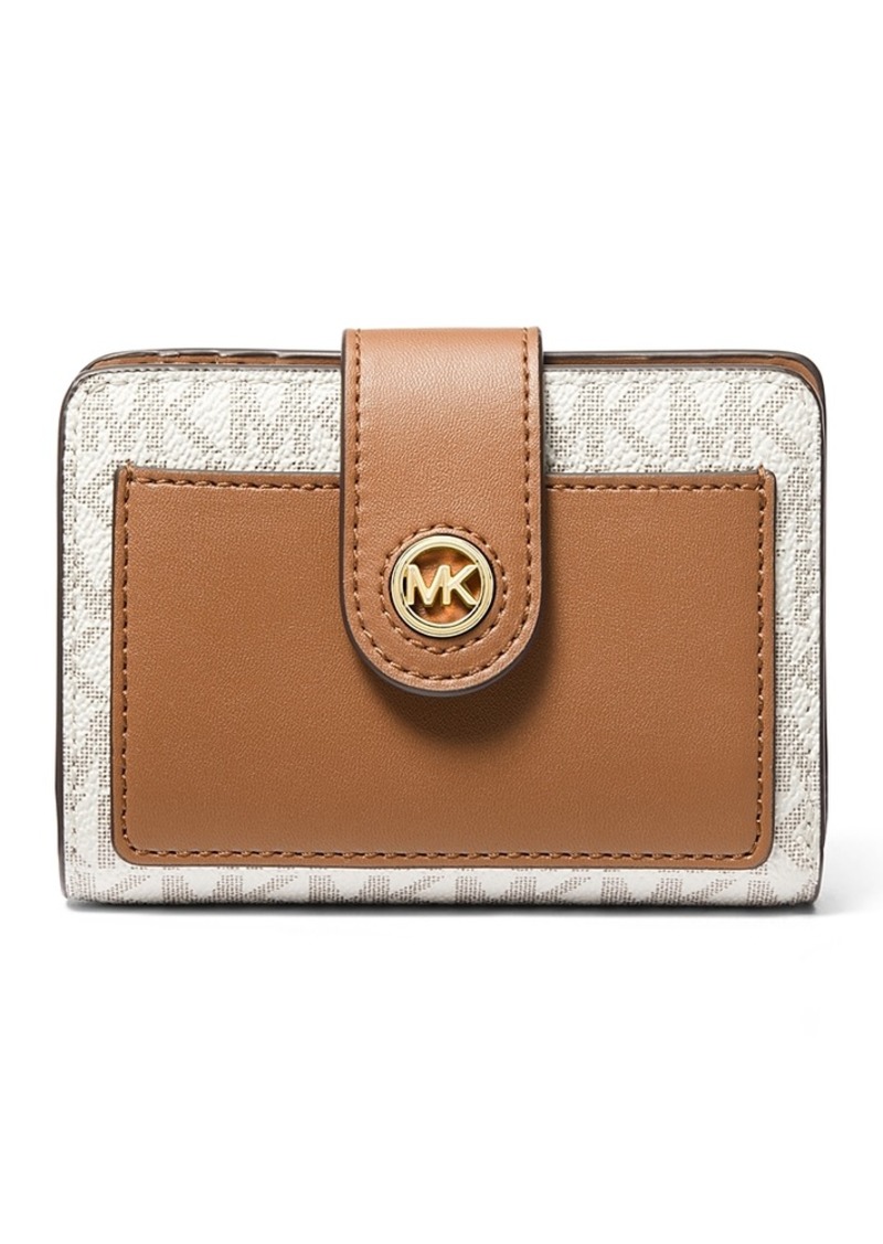 Michael Michael Kors Small Logo Print Compact Wallet