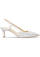 Michael Michael Kors Women's Alora Woven Slingback Sandals - Optic White