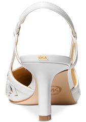 Michael Michael Kors Women's Alora Woven Slingback Sandals - Optic White