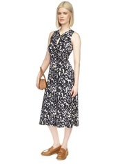 Michael Michael Kors Women's Animal-Print A-Line Midi Dress - Admiral