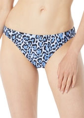 Michael Michael Kors Women's Animal-Print Bikini Bottoms - Tide Blue