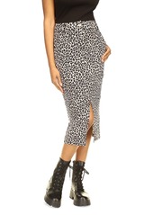 Michael Michael Kors Women's Animal-Print Utility Slit-Front Midi Skirt - Aluminum