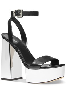 Michael Michael Kors Women's Ashton Ankle-Strap Espadrille Platform Sandals - Optic White