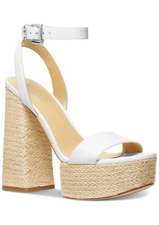 Michael Michael Kors Women's Ashton Ankle-Strap Espadrille Platform Sandals - Optic White