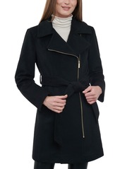 Michael Michael Kors Women's Asymmetric Wool Blend Wrap Coat - Luggage