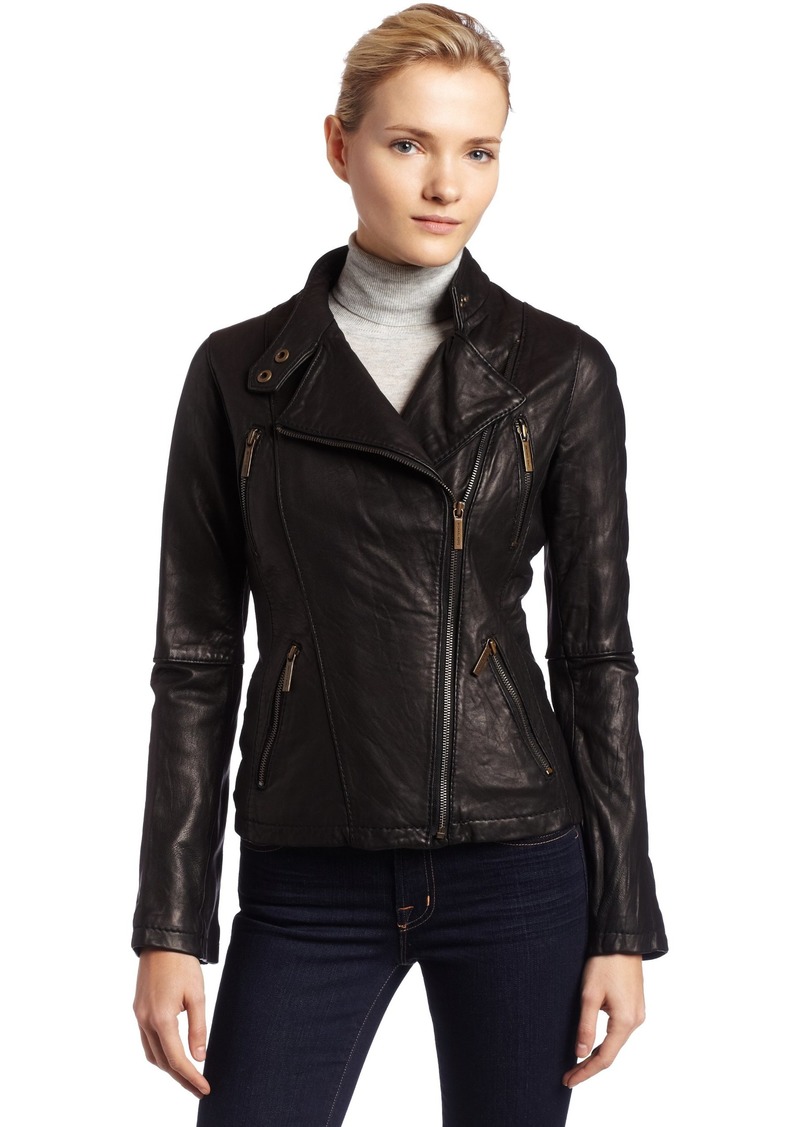 MICHAEL Michael Kors Women's Asymmetrical Motorcycle Jacket