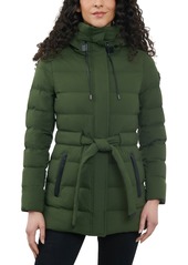 Michael Michael Kors Women's Belted Packable Puffer Coat - Jade