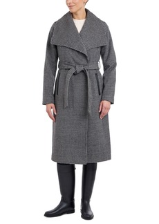 Michael Michael Kors Women's Belted Wrap Coat - Mini Houndstooth