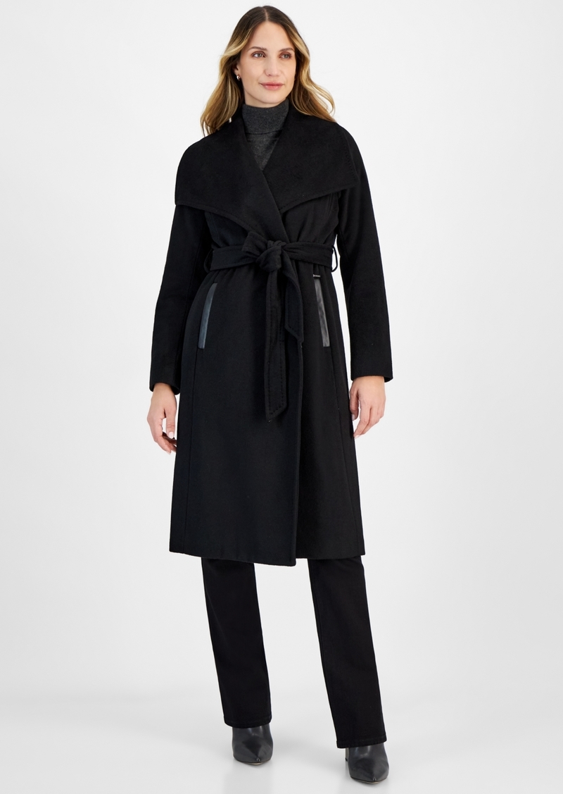 Michael Michael Kors Women's Belted Wrap Coat - Black