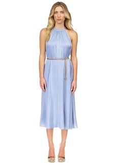 Michael Michael Kors Women's Chain-Belt Halter Dress - Blueberry