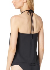 Michael Michael Kors Women's Chain-Strap Halter Tankini Top - Black