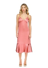 Michael Michael Kors Women's Chain-Strap Ruffled Slip Dress - Dusty Rose