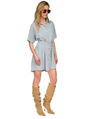 Michael Michael Kors Women's Chambray Pleated-Back Shirtdress - Chambray