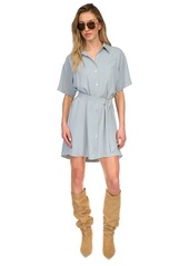 Michael Michael Kors Women's Chambray Pleated-Back Shirtdress - Chambray