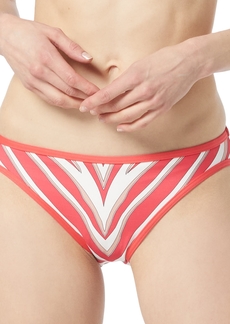 Michael Michael Kors Women's Classic Striped Bikini Bottoms - Red