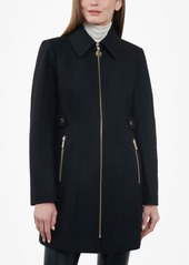 Michael Michael Kors Women's Wool Blend Zip-Front Coat - Midnight