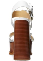 Michael Michael Kors Women's Colby Triple-Buckled Platform Sandals - Optic White