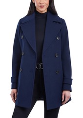 Michael Michael Kors Women's Double-Breasted Wool Blend Coat - Midnight Blue