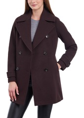 Michael Michael Kors Women's Double-Breasted Wool Blend Coat - Chocolate