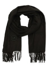 Michael Michael Kors Women's Embroidered Fringe Scarf - Black