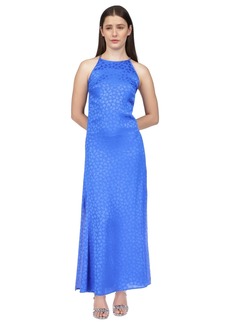 Michael Michael Kors Women's Fleur Jacquard Print Chain-Detail Dress - Grecian Bl