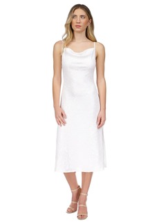 Michael Michael Kors Women's Floral-Sequin Midi Slip Dress - White