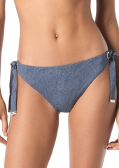 Michael Michael Kors Women's Grommet Side Tie Bikini Bottoms - New Navy