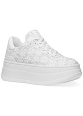 Michael Michael Kors Women's Hayes Empire Logo Lace-Up Platform Sneakers - Black/ Optic White