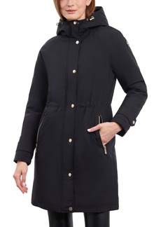 Michael Michael Kors Women's Hooded Anorak Raincoat - Black