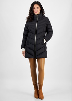 Michael Michael Kors Women's Hooded Packable Down Puffer Coat, Created for Macy's - Black