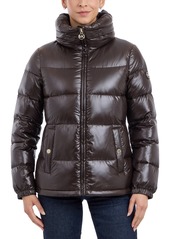 Michael Michael Kors Women's Hooded Puffer Coat, Created for Macy's - Dark Emerald