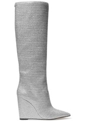 Michael Michael Kors Women's Isra Pointed-Toe Wedge Dress Boots - Black Snake