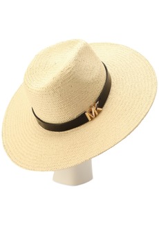 Michael Michael Kors Women's Karlie Logo Band Straw Hat - Natural/black/gold