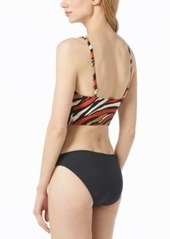Michael Michael Kors Womens Lace Up Longline Bikini Top Hipster Bikini Bottoms