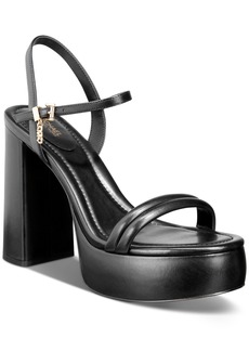 Michael Michael Kors Women's Laci Ankle-Strap Platform Sandals - Black