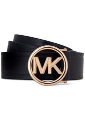 Michael Michael Kors Women's Logo-Buckle Leather Belt - Luggage