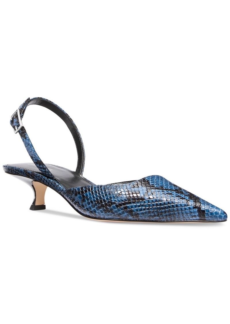 Michael Michael Kors Women's Luna Slingback Kitten-Heel Pumps - Chambray