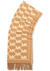 Michael Michael Kors Women's Metallic Logo Wrap Scarf - Dark Camel