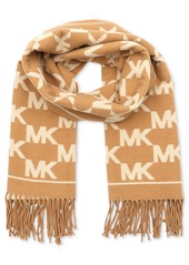 Michael Michael Kors Women's Metallic Logo Wrap Scarf - Dark Camel