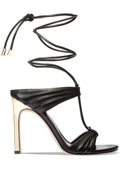 Michael Michael Kors Women's Mmk Gabriellea Ankle Tie Dress Sandals - Black/ Gold