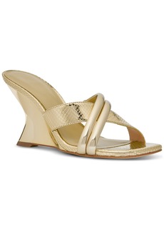 Michael Michael Kors Women's Nadina Mule Wedge Sandals - Pale Gold