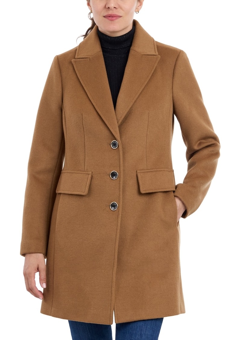 Michael Michael Kors Women's Notched-Collar Coat - Dark Camel