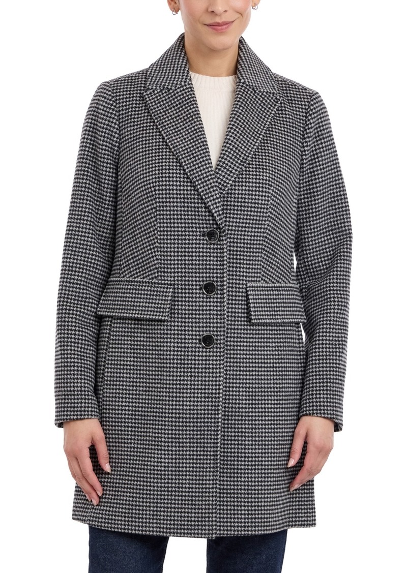 Michael Michael Kors Women's Notched-Collar Coat - Mini Houndstooth