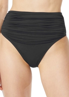 Michael Michael Kors Women's O-Ring High-Waist Bikini Bottoms - Black