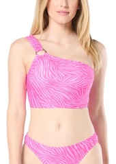 Michael Michael Kors Women's One-Shoulder O-Ring Bikini Top - Pink