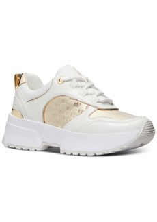Michael Michael Kors Women's Percy Trainer Lace-Up Sneakers - Pale Gold